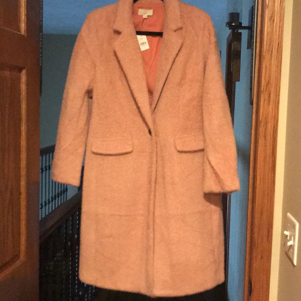 Loft pink long coat